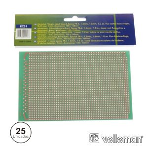 Placa Circuito Impresso Perfurada Em Pontos 100x160mm (25x) - (B/ECS1)