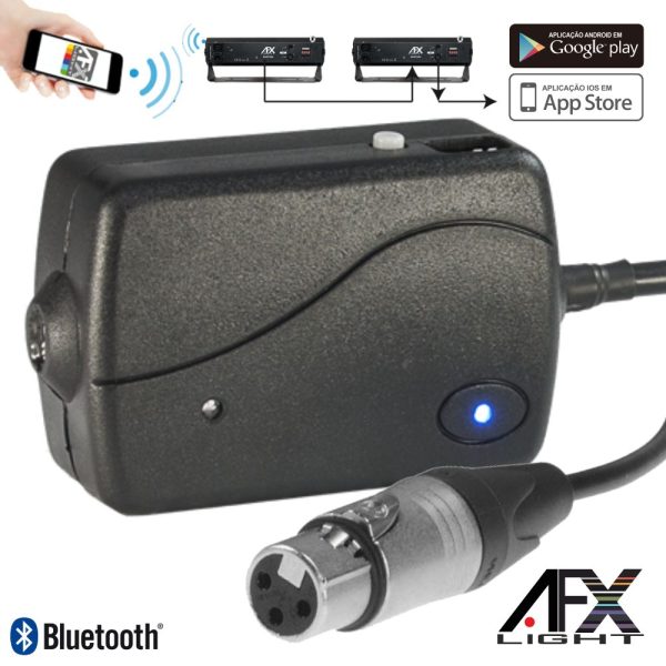 Controlador DMX Por Bluetooth C/ Bateria AFXLIGHT - (BTBOX)