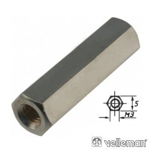 Separador Circuito Impr Hexagonal Metal 10mm M3 Fêmea/Fêmea - (BUS3FF10)