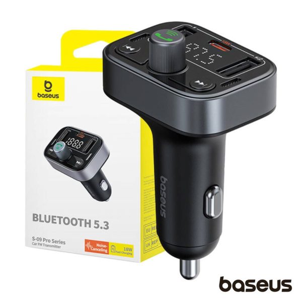 Transmissor FM Bluetooth 5.3 2xUSB-A/USB-C PD F. Isqueiro - (C10762200113-00)