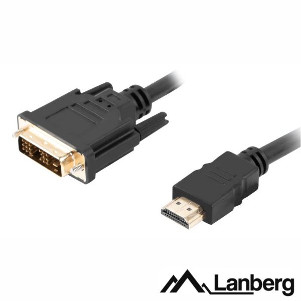 Cabo HDMI Macho / DVI-D Single Link Macho 3m LANBERG - (CA-HDDV-10CC-0030)