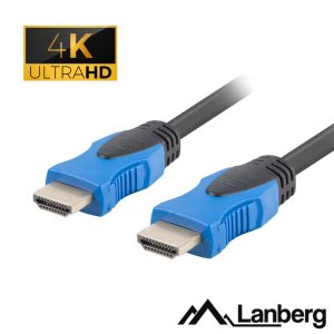 Cabo HDMI Dourado Macho / Macho 2.0 4K 1.8m LANBERG - (CA-HDMI-20CU-0018)