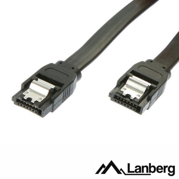 Cabo Dados SATA C/ Bloqueio 0.5m LANBERG - (CA-SASA-14CU-0050B)