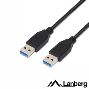 Cabo USB-A 3.0 Macho / USB-A Macho 1m LANBERG - (CA-USBA-30CU-0010)