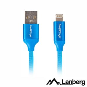 Cabo USB-A 2.0 Macho / Lightning 8P Macho 1.8m Preto LANBERG - (CA-USLM-10CU-18-BL)