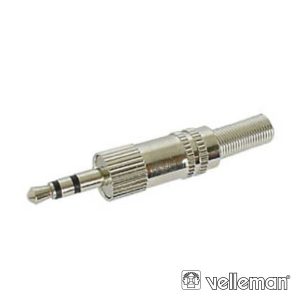 Ficha Jack 3.5mm Macho St Niquelado C/ Guarda Cabo - (CA004)