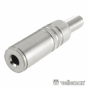 Ficha Jack 3.5mm Fêmea St Niquelada C/ Guarda Cabo - (CA012)