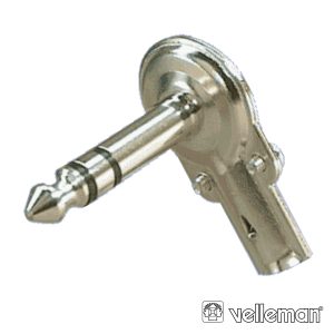 Ficha Jack 6.35mm Macho St 90º VELLEMAN - (CA026)