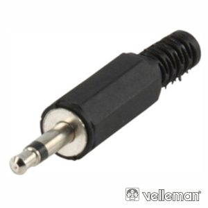 Ficha Jack 3.5mm Macho Mn Plástico C/ Proteção VELLEMAN - (CA110)