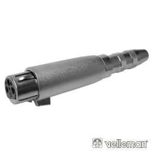 Ficha Adaptadora XLR 3p Fêmea / Jack 6.35mm Fêmea VELLEMAN - (CAA01)