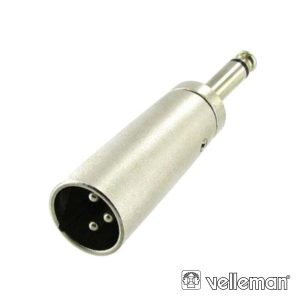 Ficha Adaptadora XLR 3p Macho / Jack 6.35mm Macho Mn - (CAA03)