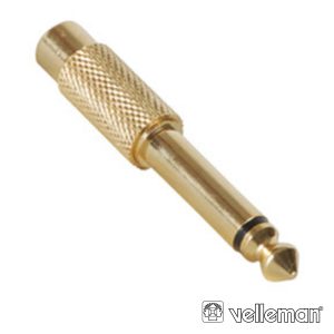 Adaptador Rca Fêmea P/ Jack 6.35mm Macho Mn Dourado - (CAA26)