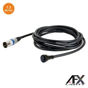 Cabo DMX XLR 3p Macho / XLR 3p Fêmea 1.3m Ipar123 AFXLIGHT - (CAB-MINI-XLR)