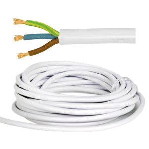 Cabo Alimentação Elétrico 3x1.5mm² 25m Branco - (CAE3X1.5B/25)