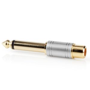 Ficha Adaptadora Metal RCA Fêmea / Jack 6.35mm Macho - (CAGC23935ME)