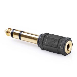 Ficha Adaptadora Jack 6.35mm Macho / Jack 3.5mm Fêmea - (CAGP23930BKG)