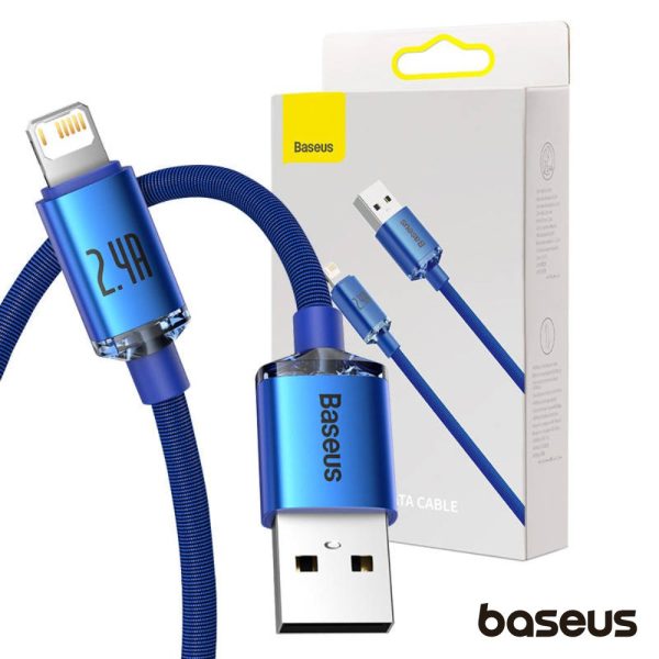 Cabo USB-A / Lightning Macho Crystal Shine 2m BASEUS - (CAJY000103)