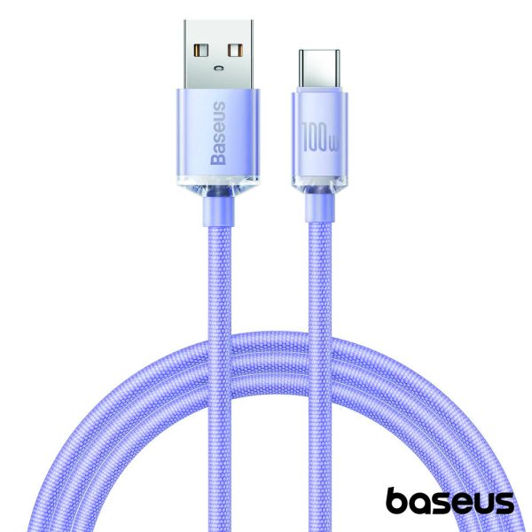 Cabo USB-A Macho / USB-C Macho Crystal Shine 1.2m BASEUS - (CAJY000405)