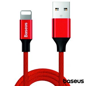 Cabo USB-A 2.0 Macho / Iphone 5/6 1.8m Vermelho BASEUS - (CALYW-A09)