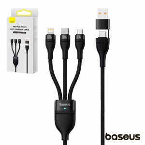 Cabo USB-A/C Macho/MicroUSB/USB-C/Lightning 1.2M 100W Baseus - (CASS030101)