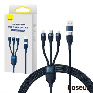 Cabo USB-A/C Macho/MicroUSB/USB-C/Lightning 1.2M 100W BASEUS - (CASS030103)