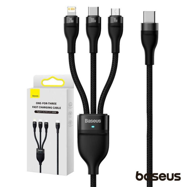 Cabo USB-C p/ MicroUSB/USB-C/Lightning Macho 1.5M 100W - (CASS030201)