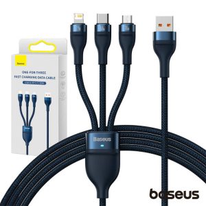 Cabo USB-A p/ MicroUSB/USB-C/Lightning Macho 1.2M 66W - (CASS040003)