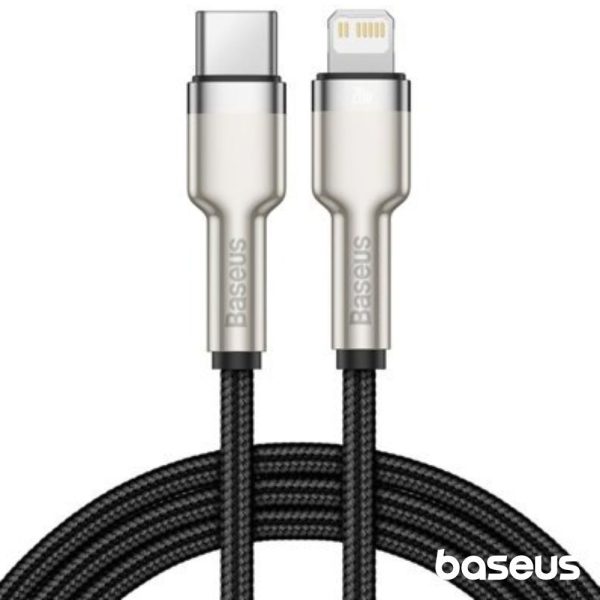 Cabo USB-C Macho P/ Lightning Macho PD 20W 1m Cafule BASEUS - (CATLJK-A01)