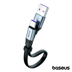 Cabo USB-A 3.0 Macho /  USB-C 23cm Preto HW BASEUS - (CATMBJ-BG1)