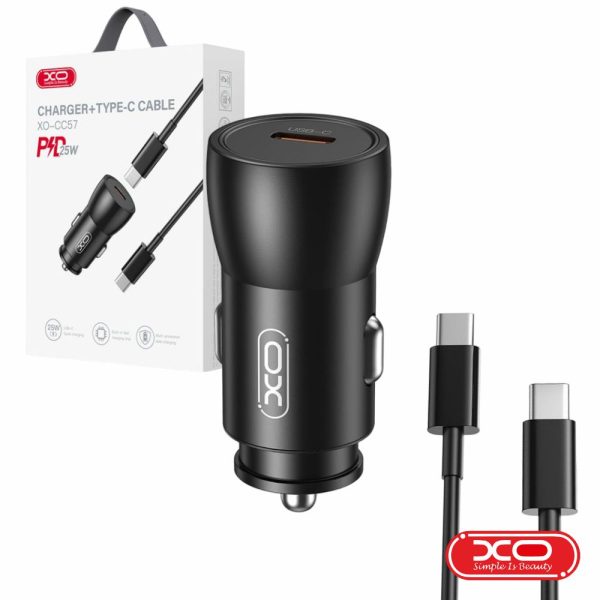 Adaptador Isqueiro USB-C PD 25W C/ Cabo USB-C 1M XO - (CC57-USB-C)