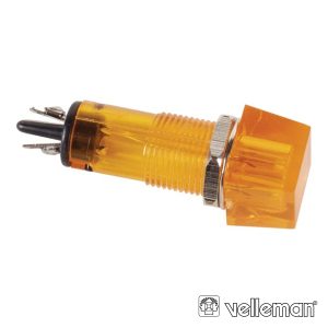 Luz Piloto Quadrado Ambar 11.5x11.5mm 220v VELLEMAN - (CCAF220ABL)