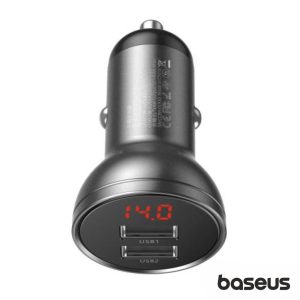 Adaptador Isqueiro 12/24V 2x USB 5V 4.8A 24W BASEUS - (CCBX-0G)