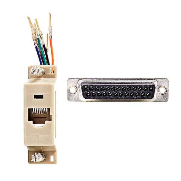 Ficha Adaptadora RJ45  / D 25p Macho - (CCGB52822IV)