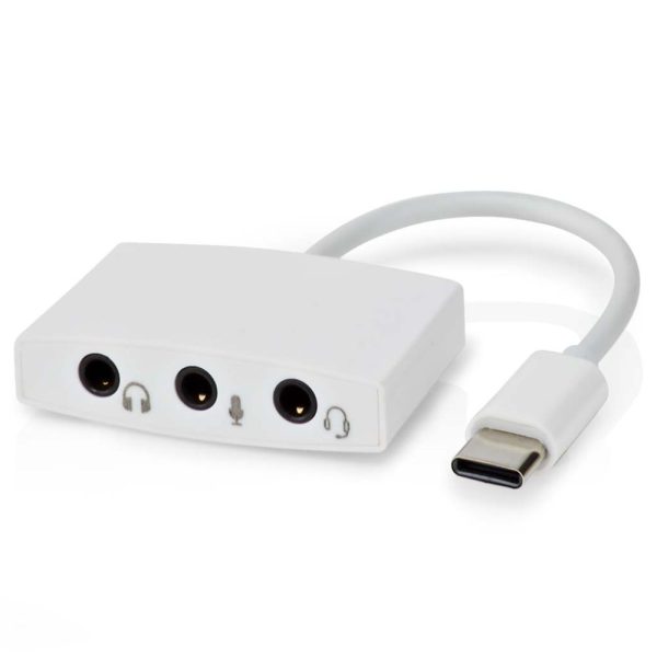 Adaptador Placa Som USB-C C/ 3 Fichas Jack 3.5mm - (CCGB65900WT01)