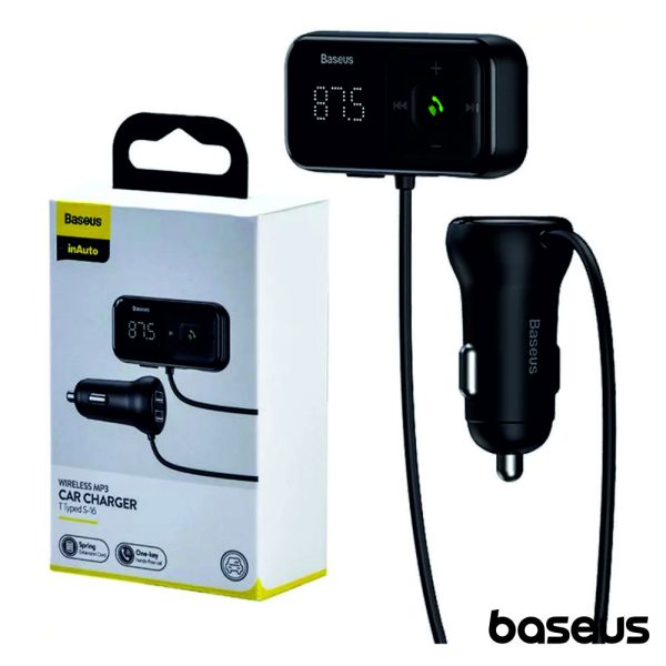 Transmissor FM S-16 Bluetooh 2USB/Micro SD F.Isqueiro BASEUS - (CCMT000201)