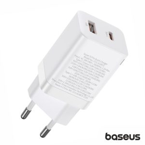 Alimentador Comutado USB-C/USB-A PD QC 3.0 30W BASEUS - (CCSUPP-E02)