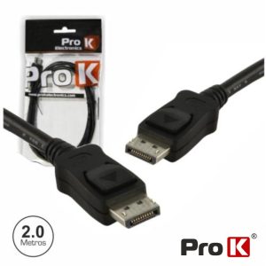 Cabo Displayport Macho / Macho Preto 2m PROK - (CDISPLAY02A)