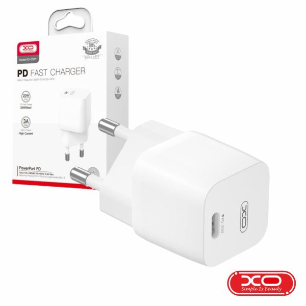 Alimentador USB-C PD 20W 3A Branco XO - (CE01)