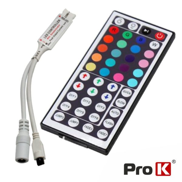 Controlador P/ Fita LEDS RGB 12V C/Comando PROK - (CFL10RGB12)