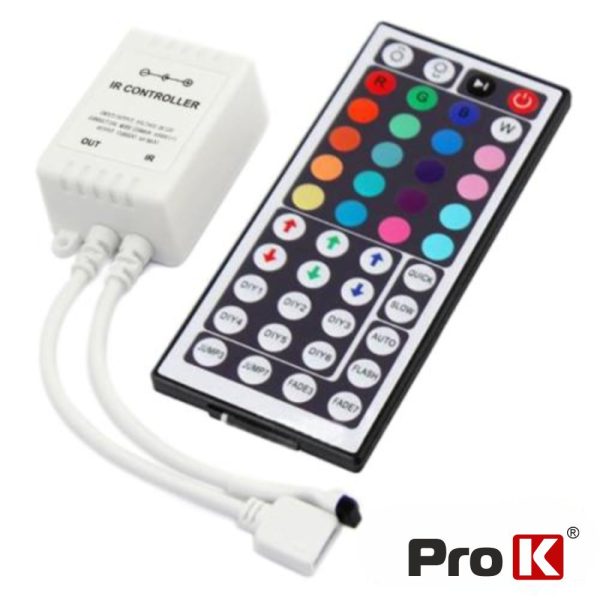 Controlador P/ Fita LEDS RGB 12V C/Comando PROK - (CFL17RGB12)