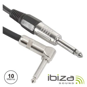 Cabo Jack 6.35mm Macho / Macho 90º 10m Mn IBIZA - (CG10B)