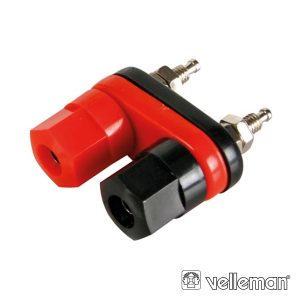 Borne Duplo Vermelho/Preto Conectores - (CM14R)