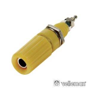 Ficha Banana Fêmea Painel Rosca 44mm Amarelo VELLEMAN - (CM3Y)