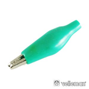 Pinça Crocodilo 27mm Isolada Verde - (CM5G)