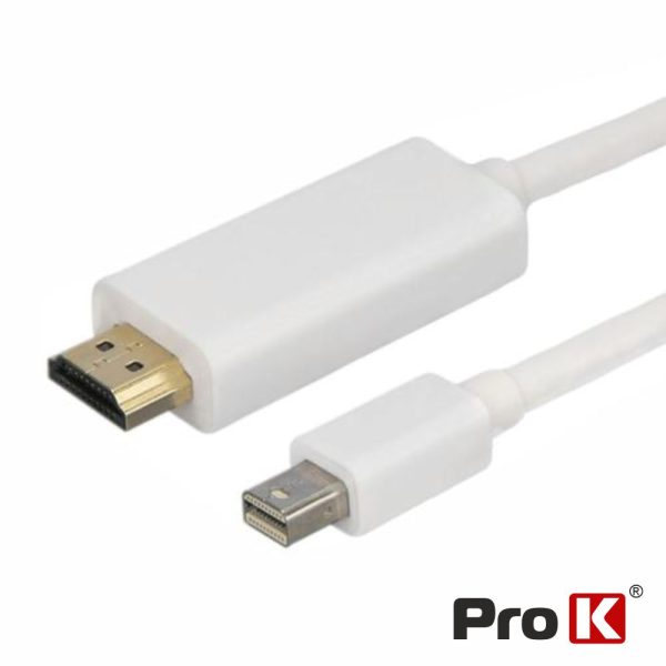 Cabo Mini Displayport Macho / HDMI Macho 1.8m PROK - (CMDPHDMI1.8A)