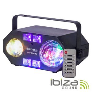 Projetor 4em1 Astro Efeito Água RGBW UV Strobe Irc IBIZA - (COMBI-FX2)