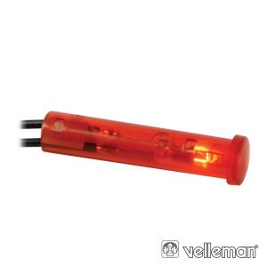 Luz Piloto Redondo Vermelho 12V 7mm VELLEMAN - (CRAF012R)