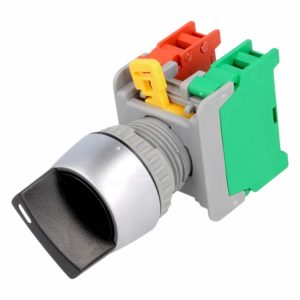 Interruptor Rotativo Biestável ON-OFF Ø22.5mm - (CS22-1-O/C-BK)