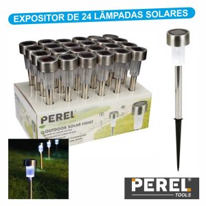 Expositor 24 Candeeiros Exterior Solar 1 LED Jardim - (CSOL04D)