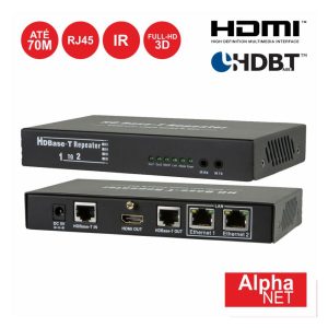 Receptor HDMI RJ45 Hdbaset Ir 70m Função Repetidor Alphanet - (CT378/5DC)